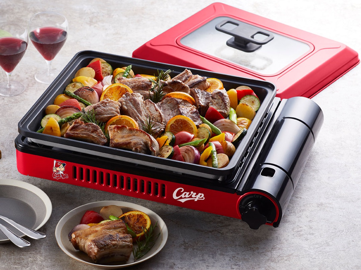 アウトドアでも使えるガス式ホットプレート