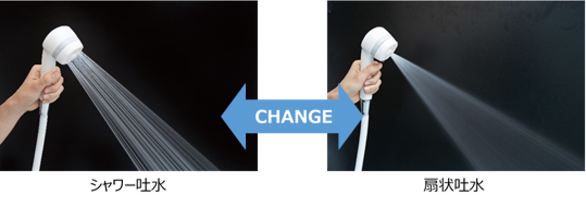 吐水モードを切り替えられる
