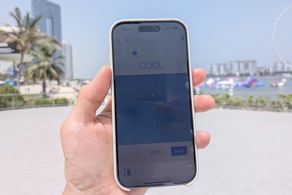 マニュアル設定の「レベル5」は5月の東京だと冷たすぎる感じがしてしまいましたが、35℃を超えているドバイの暑さの中ではとても心地よかったです