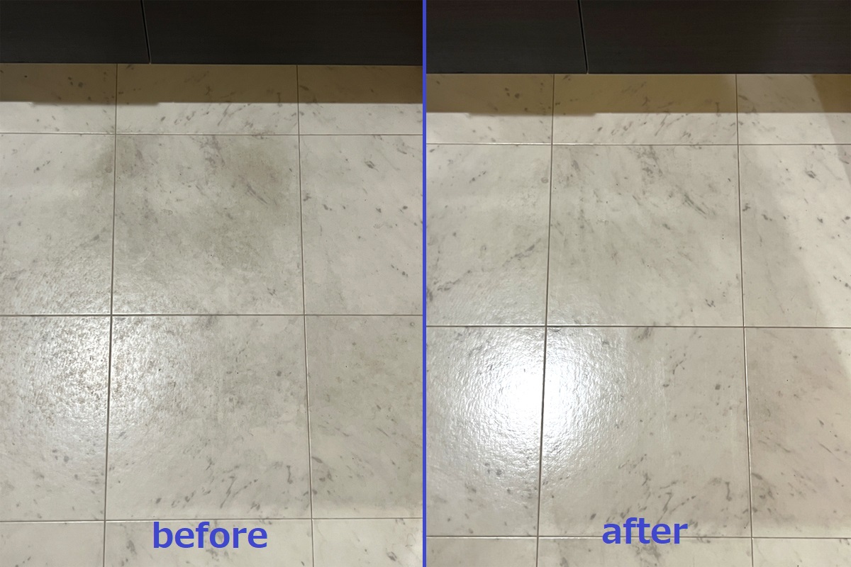 before→after。黒ずみがスッキリ落ちました