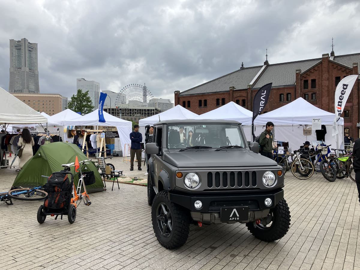 自転車×キャンプをコンセプトにした「BIKE and CAMP」エリア