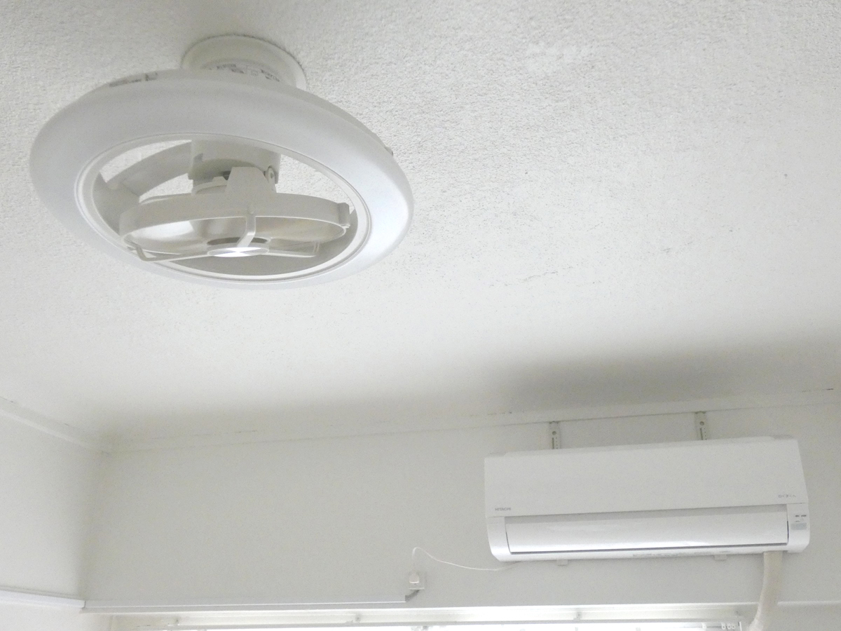 ファンをつけるだけで体感温度も下がったように感じた