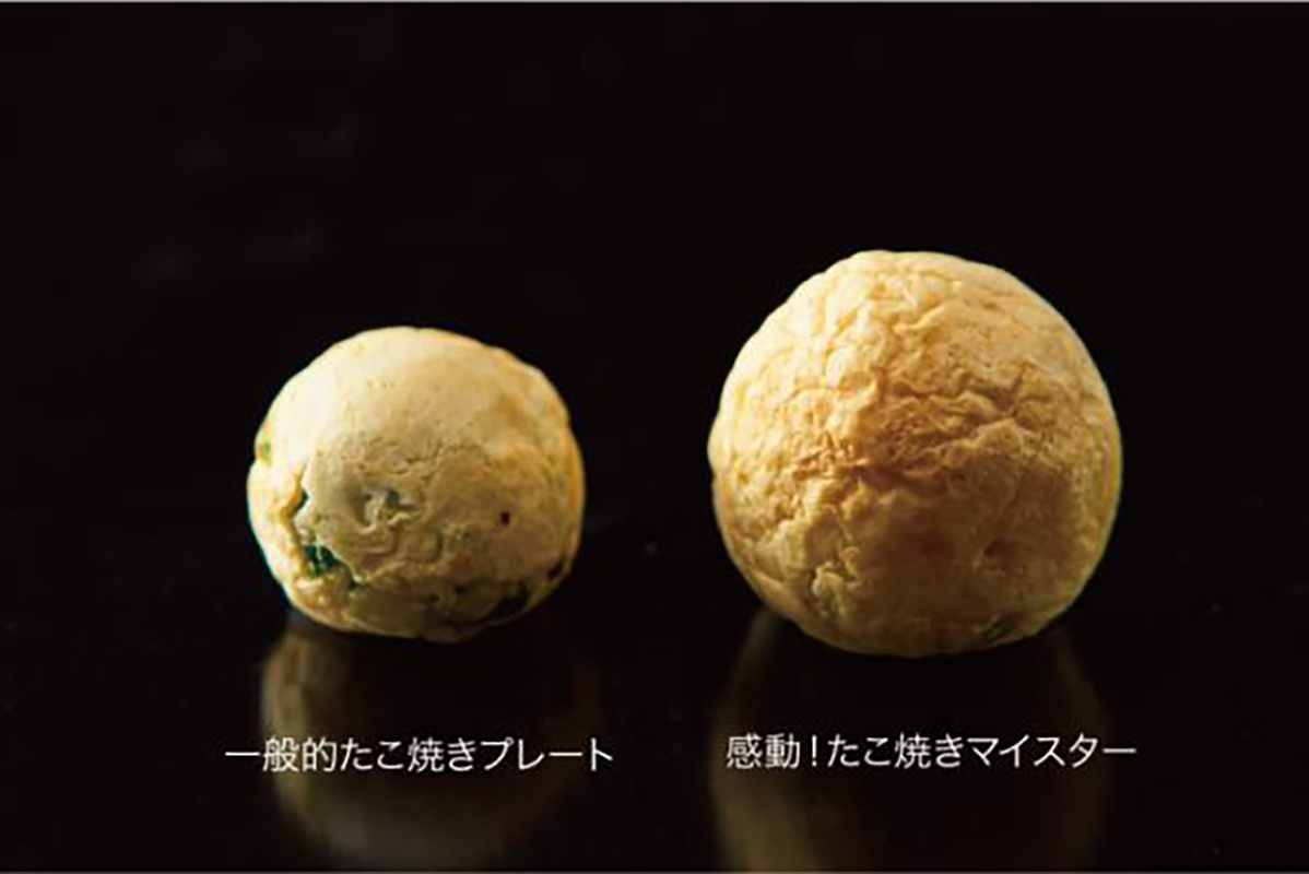 食べ応え抜群の46mm大玉たこ焼きが焼ける