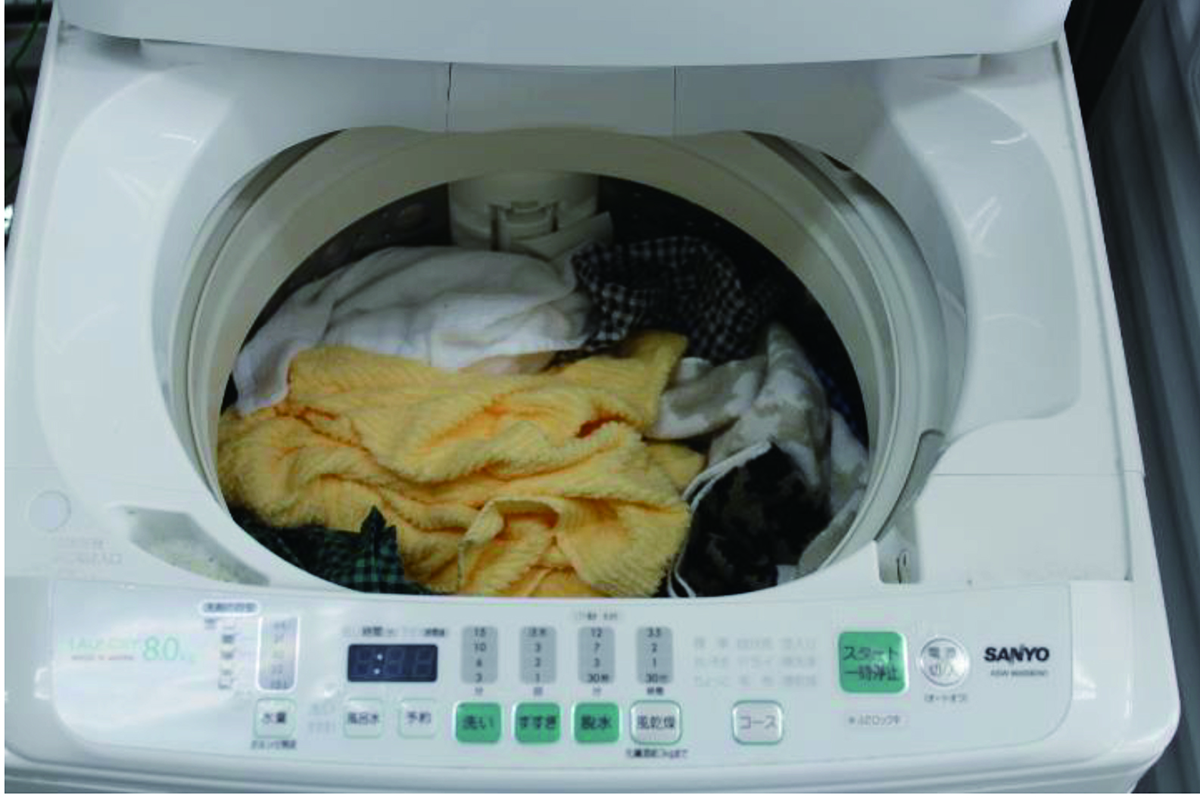 洗濯機に入れる量は容量の7割程度を目安に