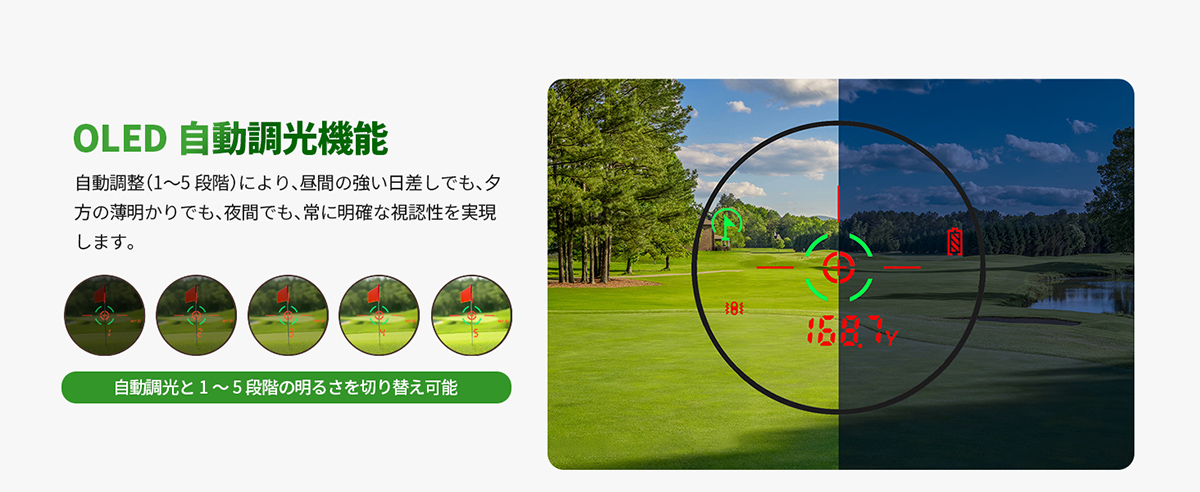 5段階の明るさ調整に対応