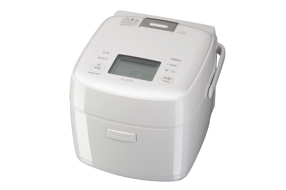 備長炭 炭炊釜 NJ-SE06H。画像のカラーは白亜麻(ホワイト)