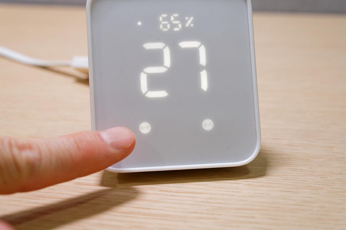 「ON」と「OFF」の表示部分はボタンとして機能する