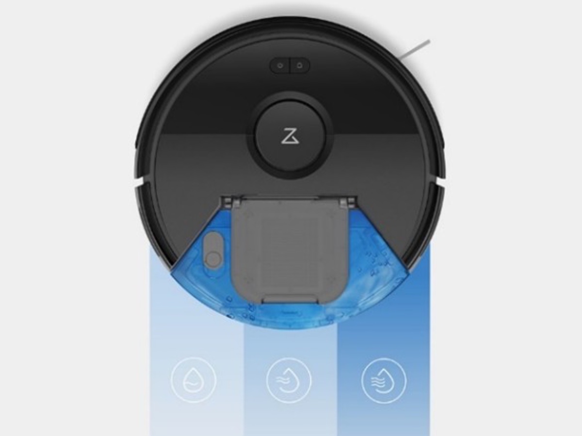 水拭き掃除も可能。モップの水量を3段階に調節できる