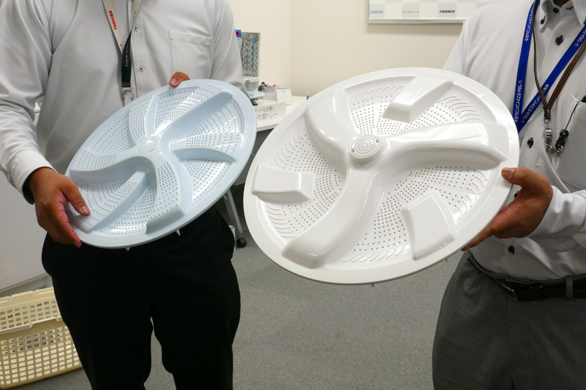 左が従来、右が新開発のパルセーター