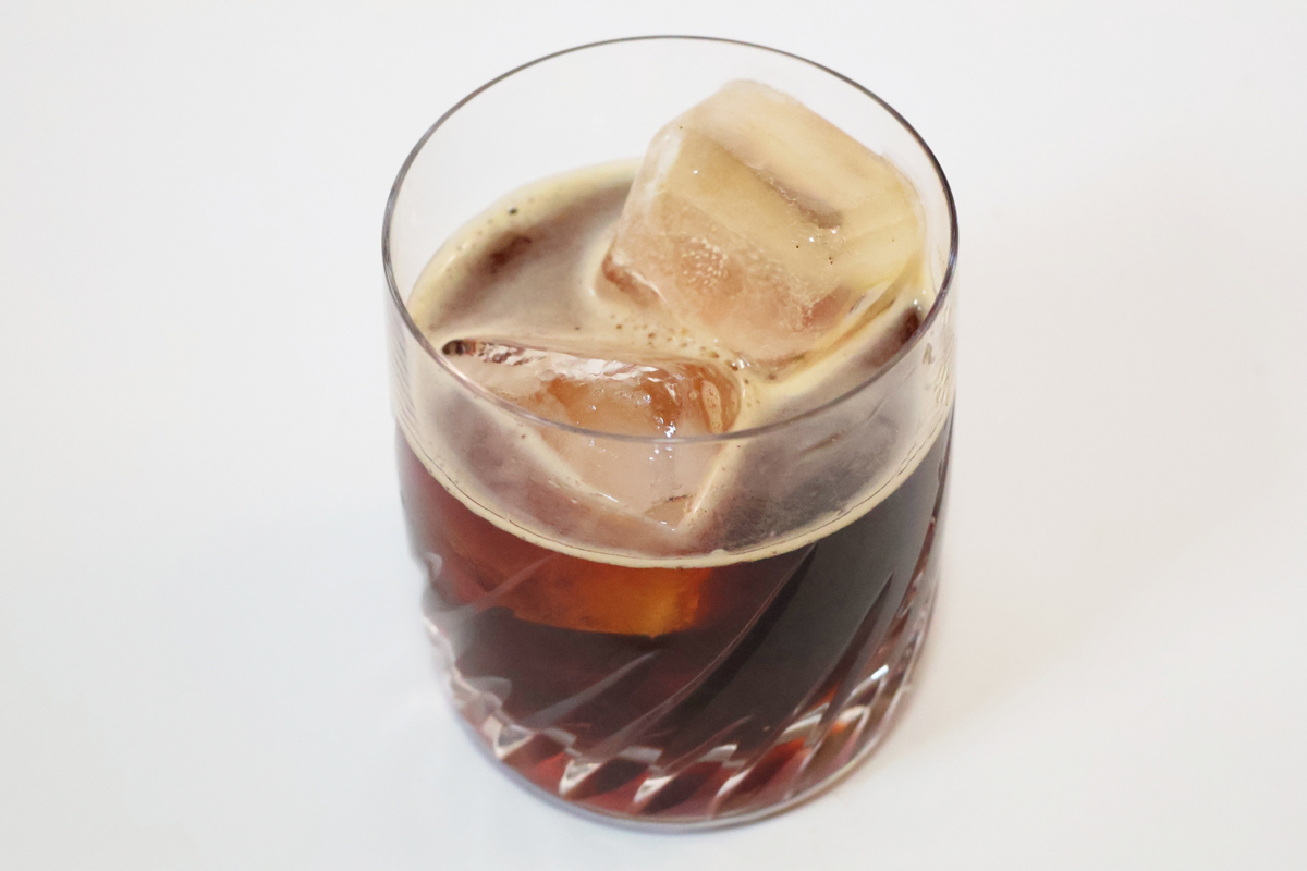 アイスモードで抽出したコーヒー。150mlで抽出