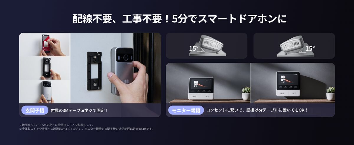 配線工事不要で使える