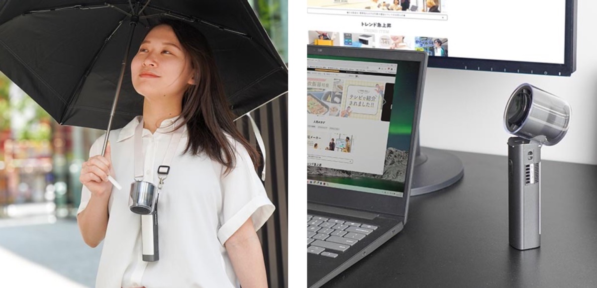 首部分を90度まで折り曲げ可能。卓上でも使用できる