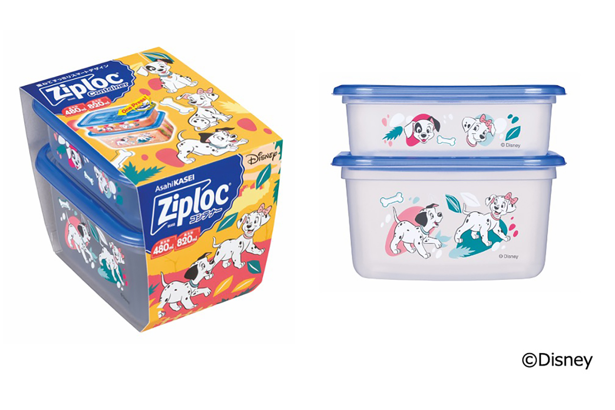 ジップロック コンテナー 長方形480ml&820ml 各1個入 <Disney> 25