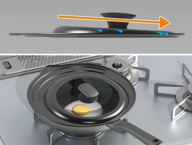 傾斜構造のため、蓋を持ち上げた際に水が外にこぼれにい
