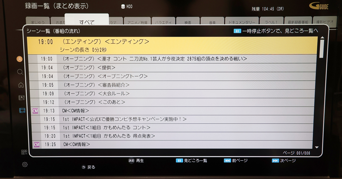 「ダブルインパクト～漫才&コント 二刀流No.1決定戦～」のシーン一覧。再生中に使用するとプレビュー映像付きで探せる