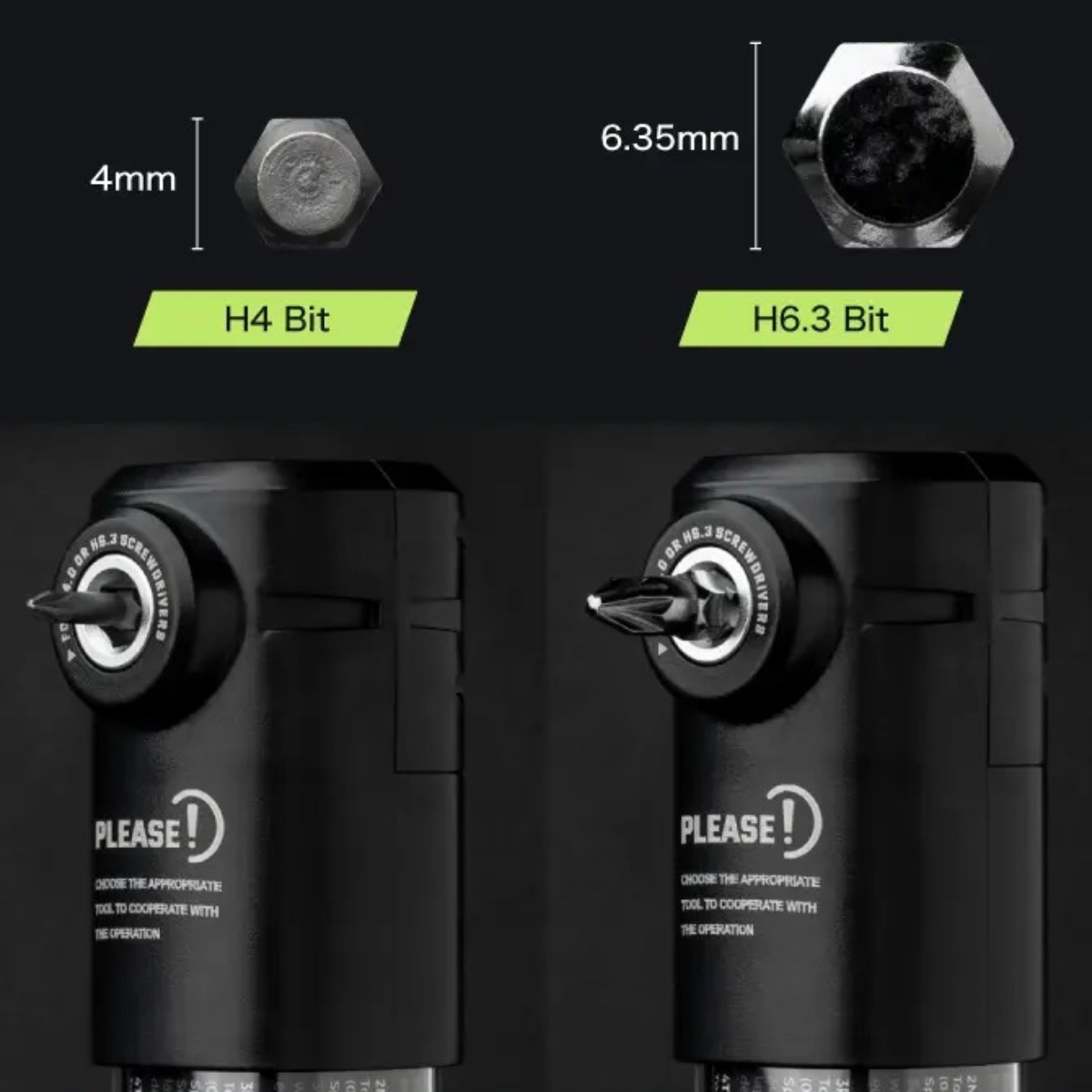 2サイズのビットに対応