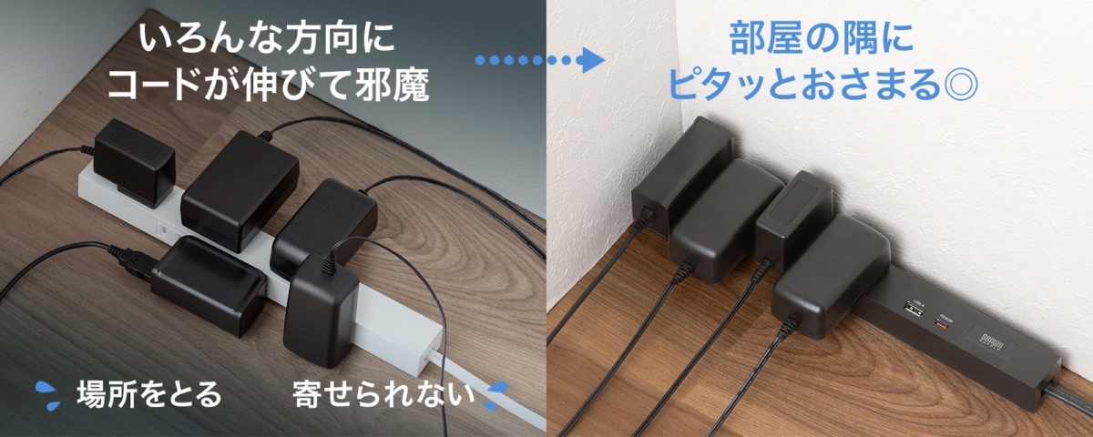 すっきりとした効率的な配線を実現