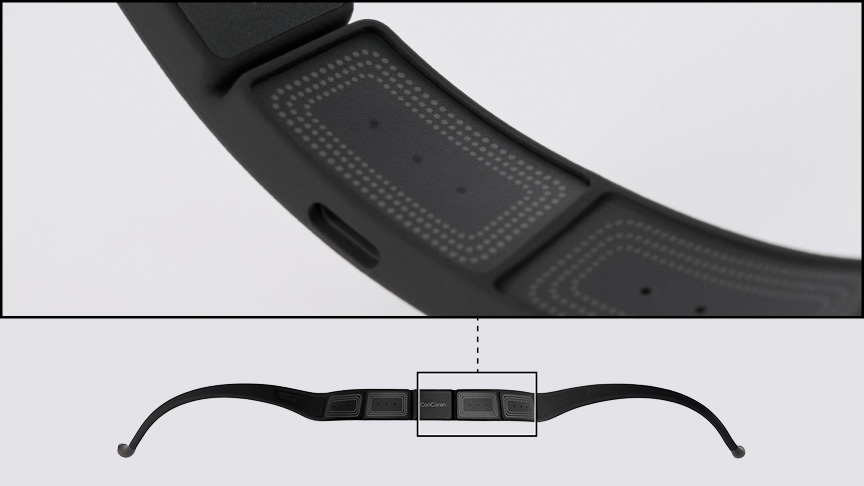 肌と密着しにくい枠リブ