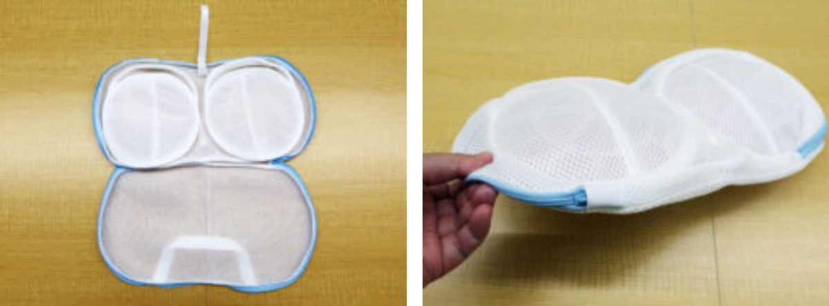 大きく開くため使いやすい。エンドにファスナーカバーが付いている