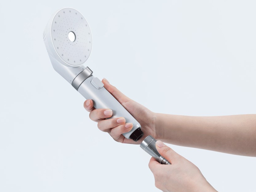 工具不要で使用中のシャワーヘッドと付け替え可能