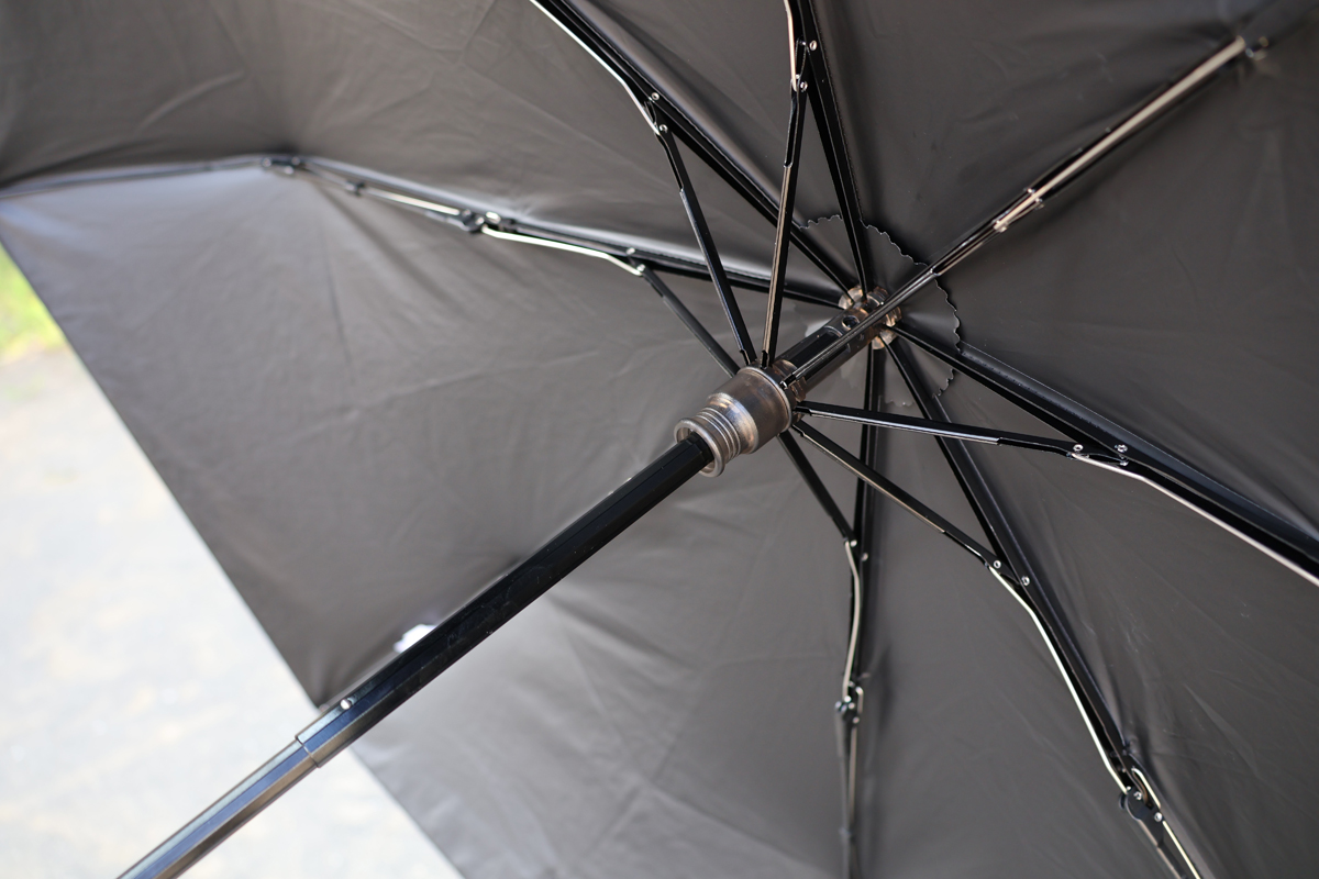 手動開閉タイプ。汗をかいていると、引くときに持つ部分がすべってつかみにくいことも