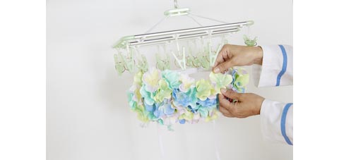 形を整えてから陰干し