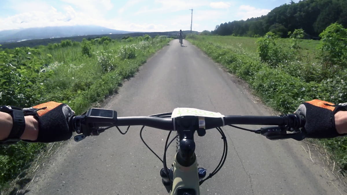 突然視界が開け、美しい緑と青空が