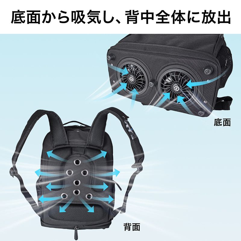 底面に大型ファンを搭載