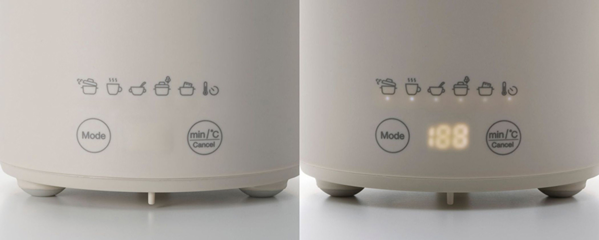 沸かす、煮込む、保温、スープ、レトルト、手動の6モードを搭載