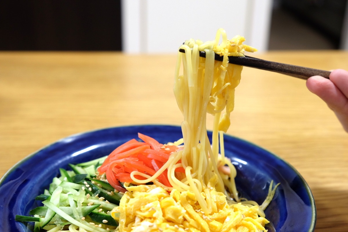 乾麺ながら、麺がみずみずしくて美味しい