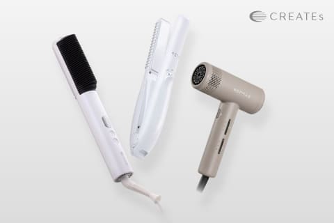 クレイツ、顔周りアレンジしやすいコードレスヘアアイロンと小型