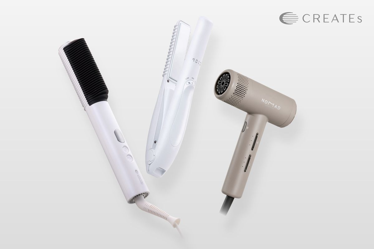 クレイツは、コーム型アイロン、コードレスアイロン、コンパクトドライヤーの3製品を発売した