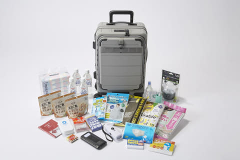 防災セット　防災グッズ　キャリー　エース株式会社 エース、防災用品の運搬やアウトドアのコンテナとしても使える