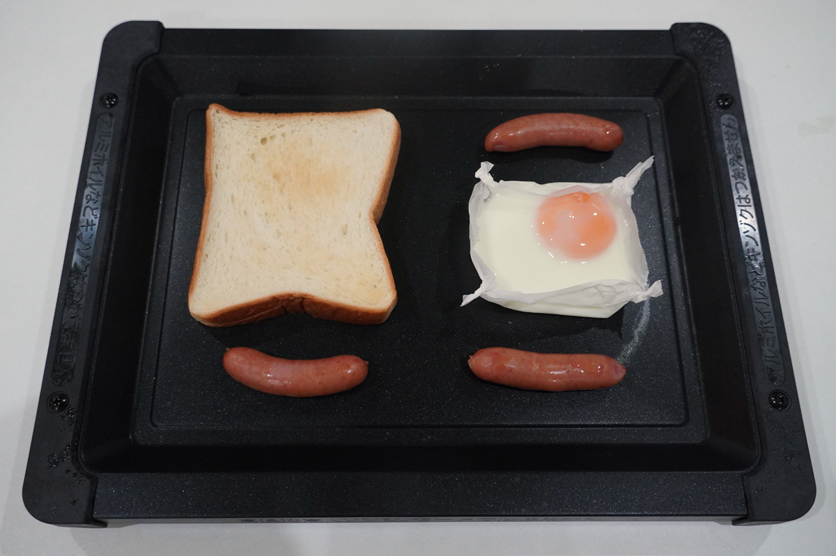 同時に一度で調理が終わるので忙しい朝も短時間でできます