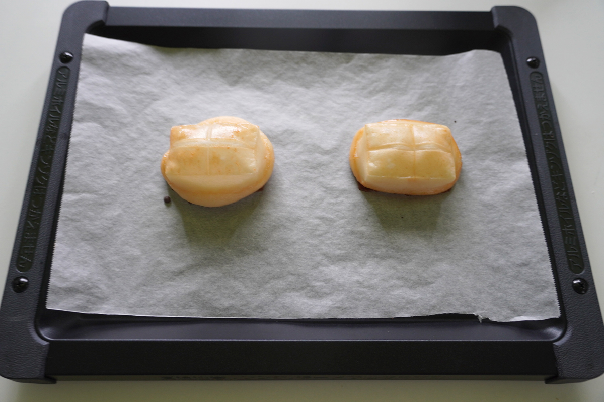 焼き上がり。少し丸くなっていました