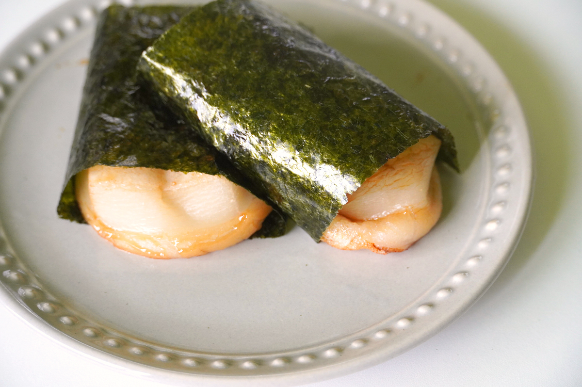 海苔を巻いて完成