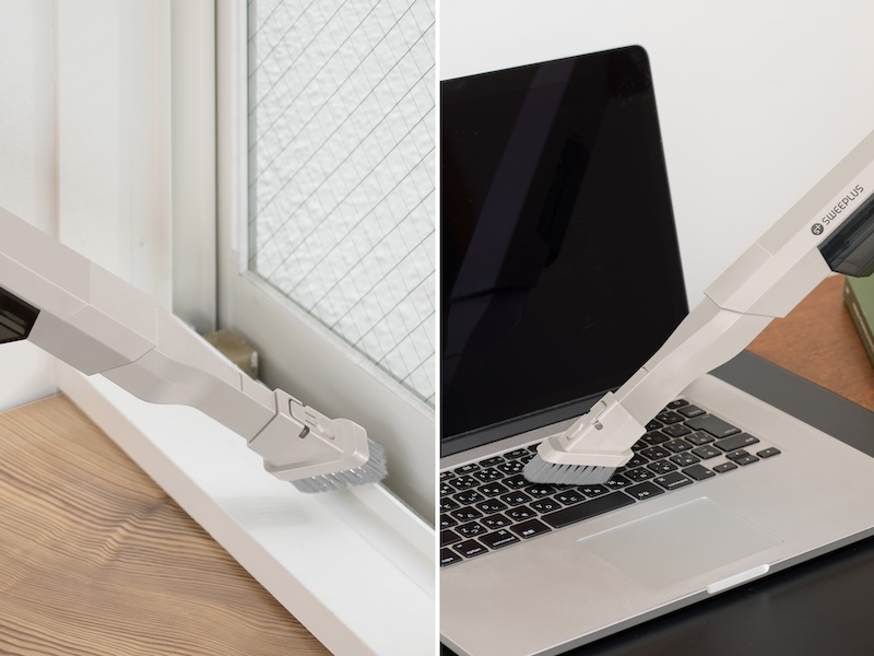 2in1すき間ノズルを付属する