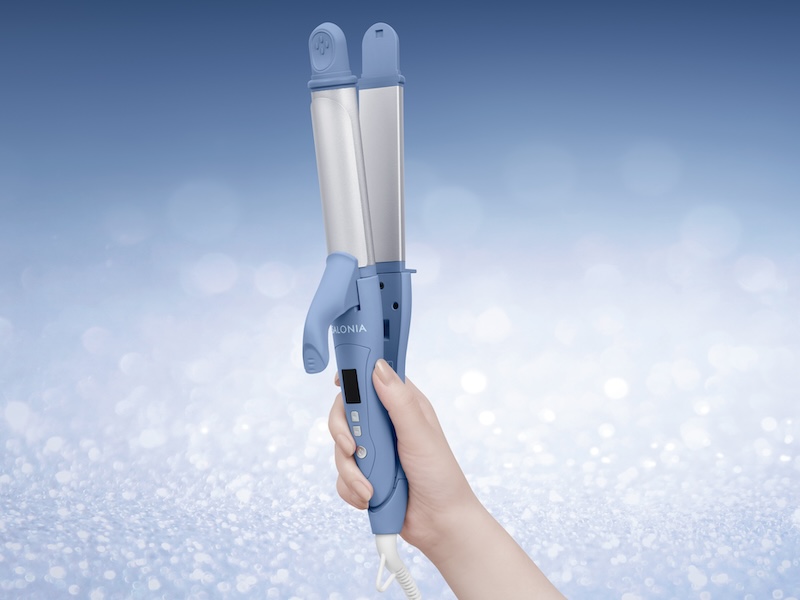 サロニア 2WAY ストレート&カールヘアアイロン 32mmは、100〜220℃で調整できる