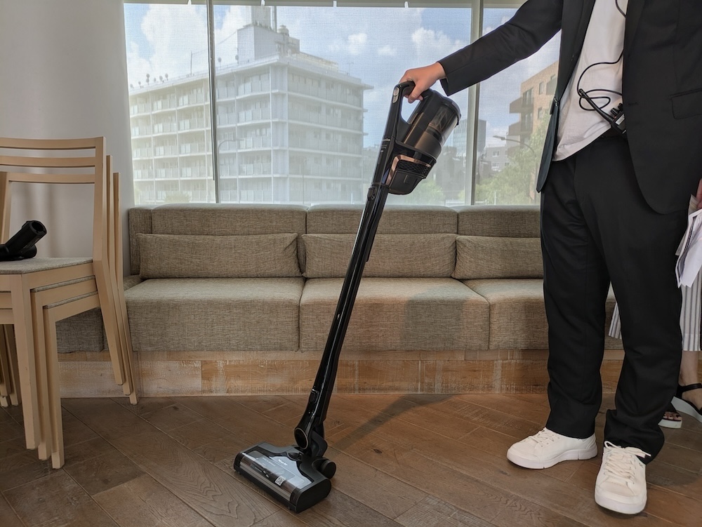 モーター部を本体上部に配置した状態