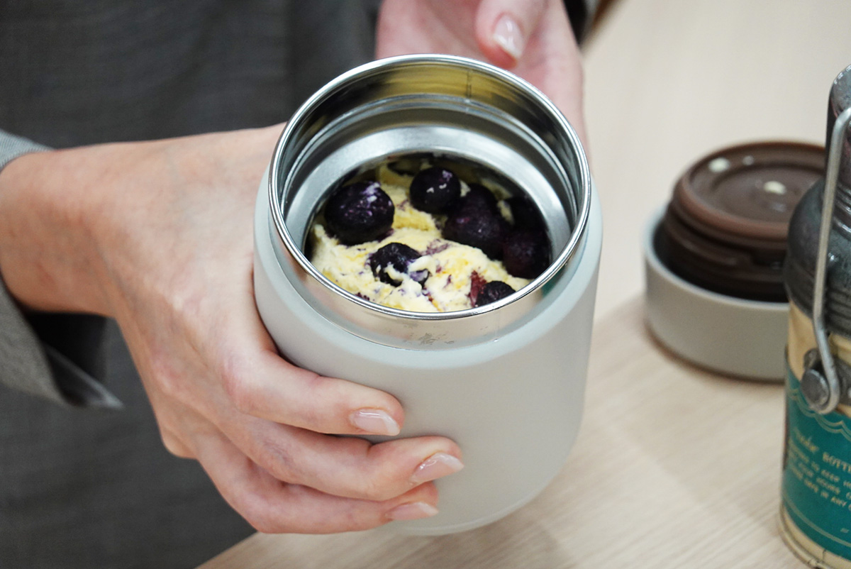 2時間前に詰められたアイスクリーム