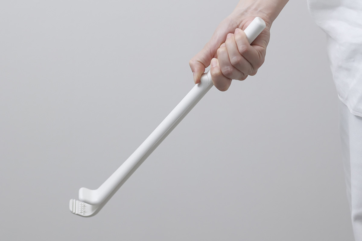 柄の先端には突起があり、シートをしっかり固定できる