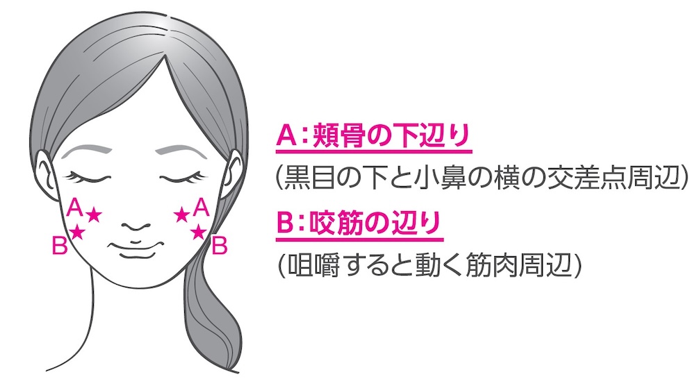 左右4つの「美圧ポイント」