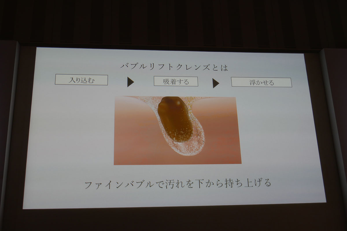 ファインバブルで汚れを浮かせる