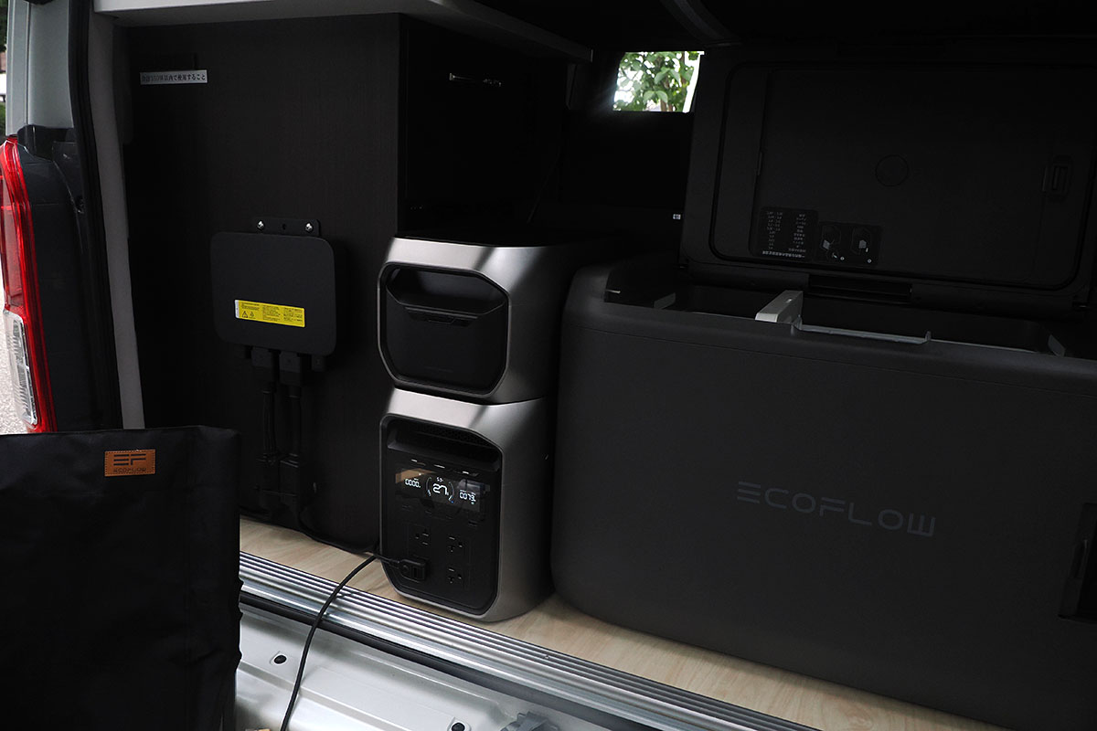 車中泊での利用イメージ