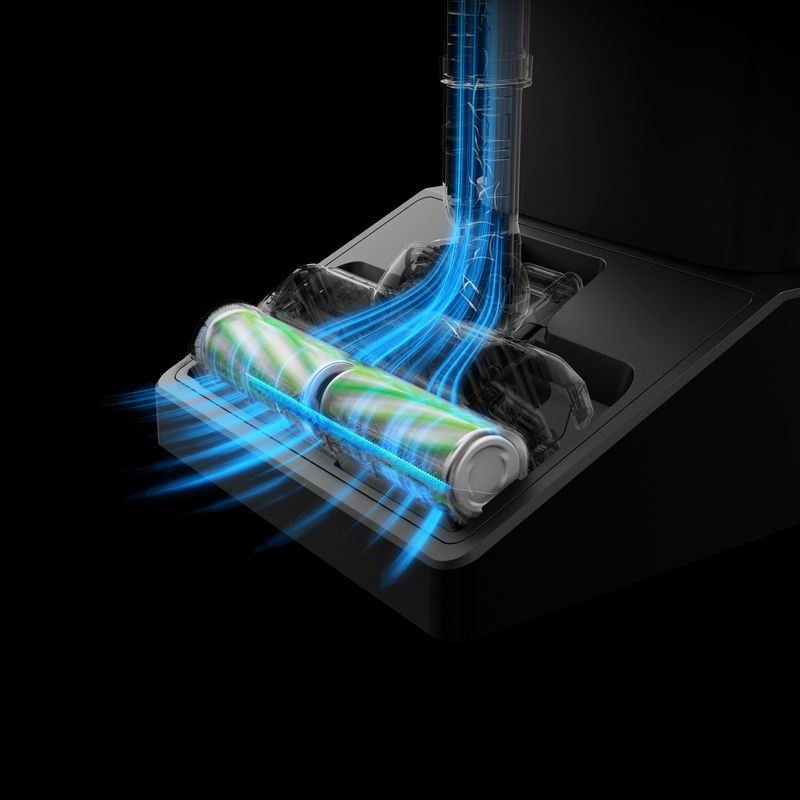 回転ブラシも自動でクリーニングされる