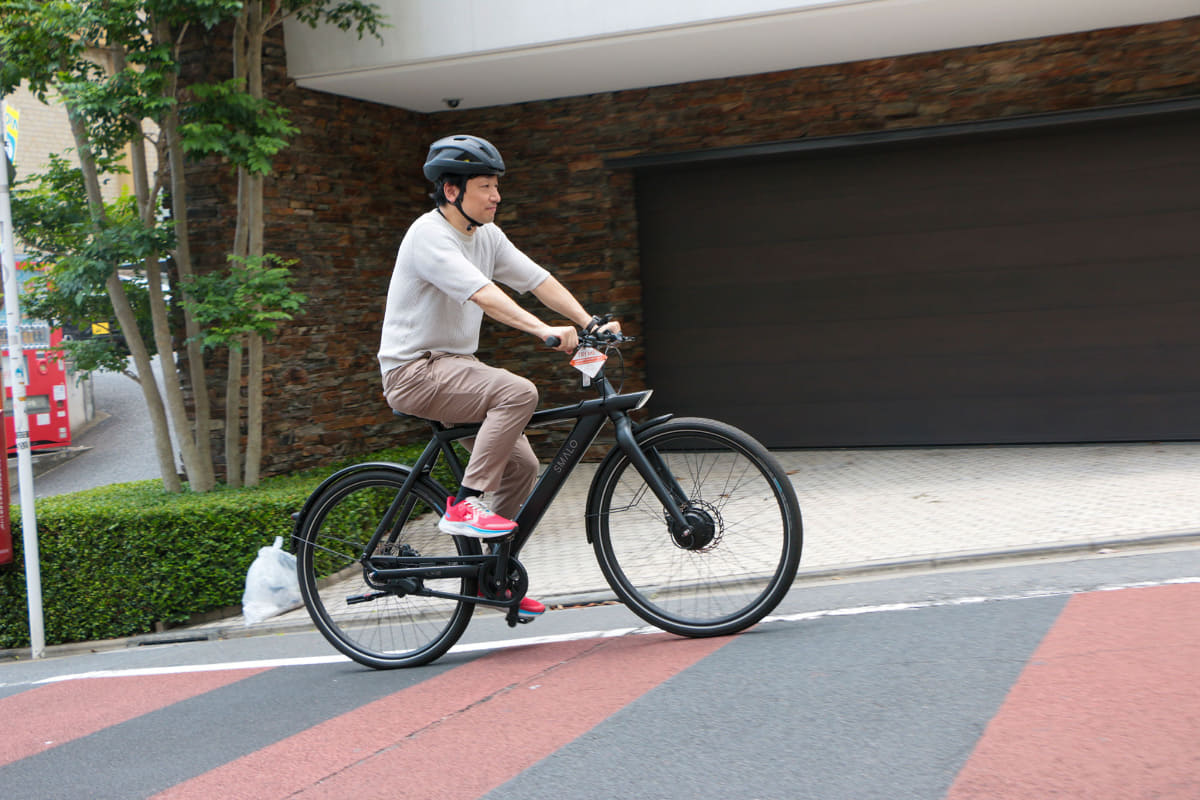 初体験のオートマチック変速は、予想外の部分もありおもしろかった様子。アシストも自動で調整される