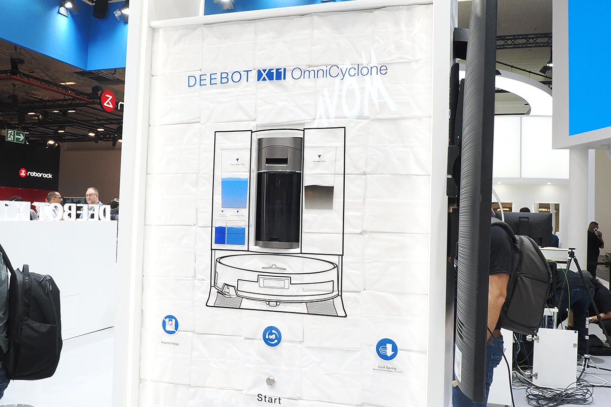 紙パックのコストが不要になることを示す展示も