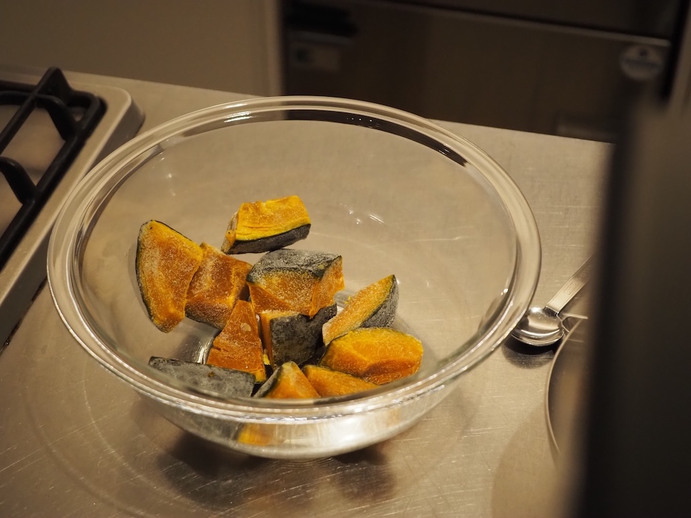 冷凍かぼちゃを使用