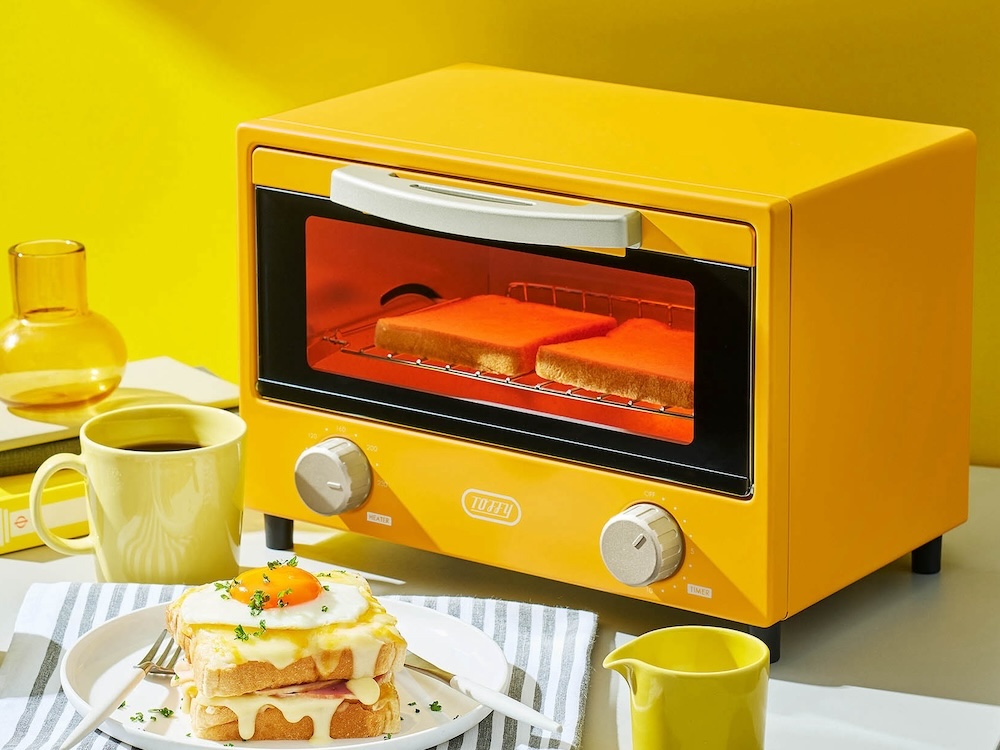 Toffy 遠赤ヒーターオーブントースター K-HTS2(カナリアイエロー)