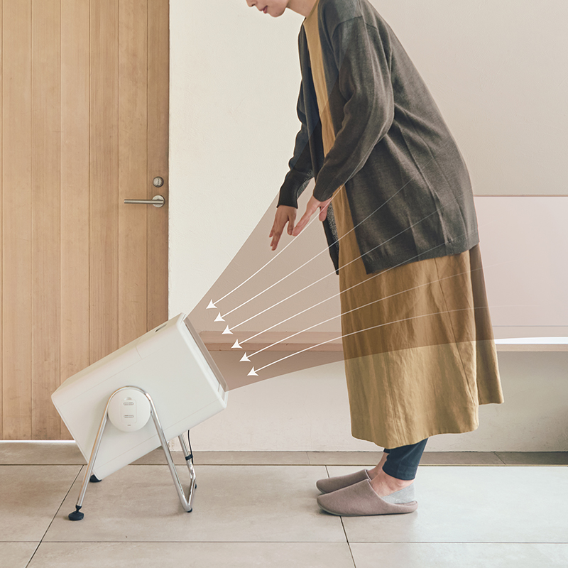 花粉やホコリなどを払って吸引させるイメージ